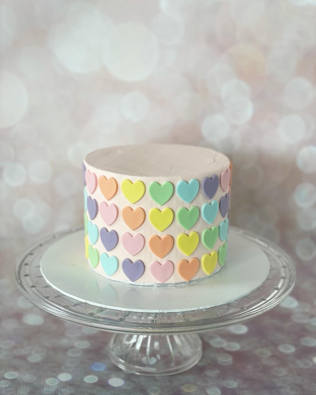 Pastel Rainbow Hearts
