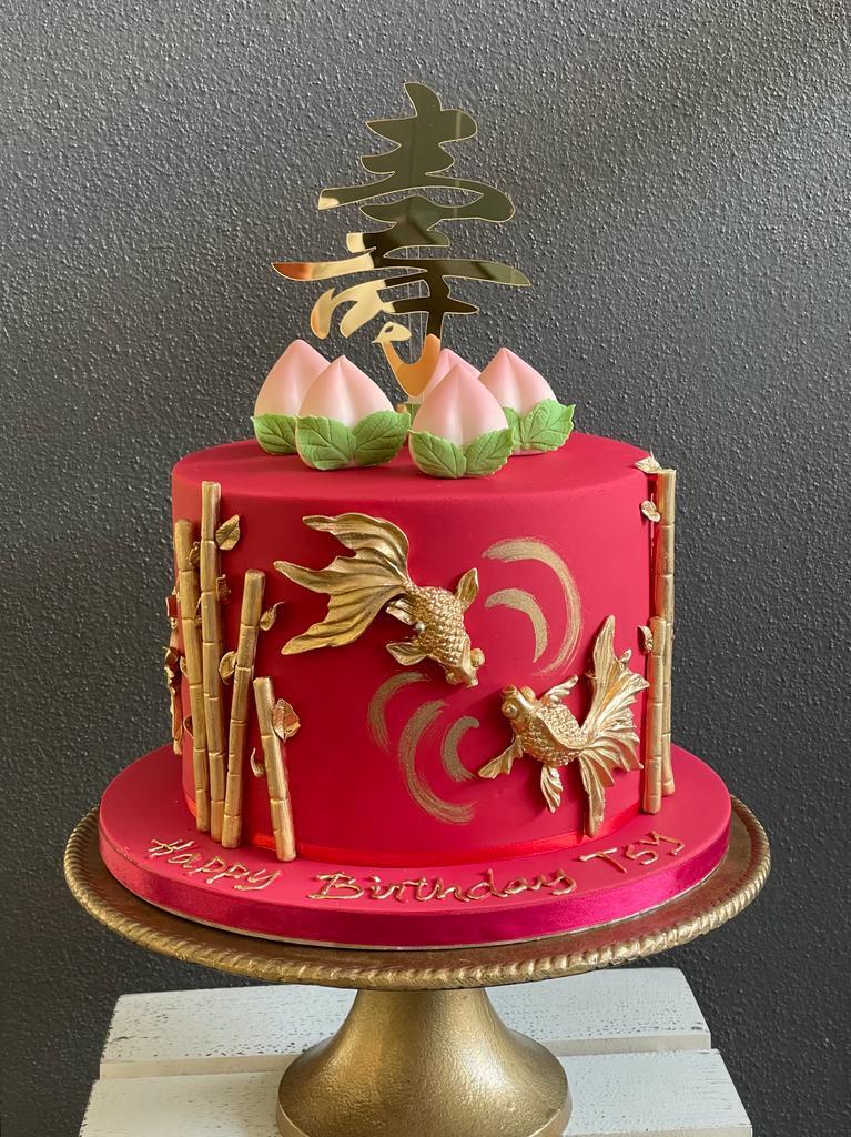 Oriental Koi Fish and Bamboo