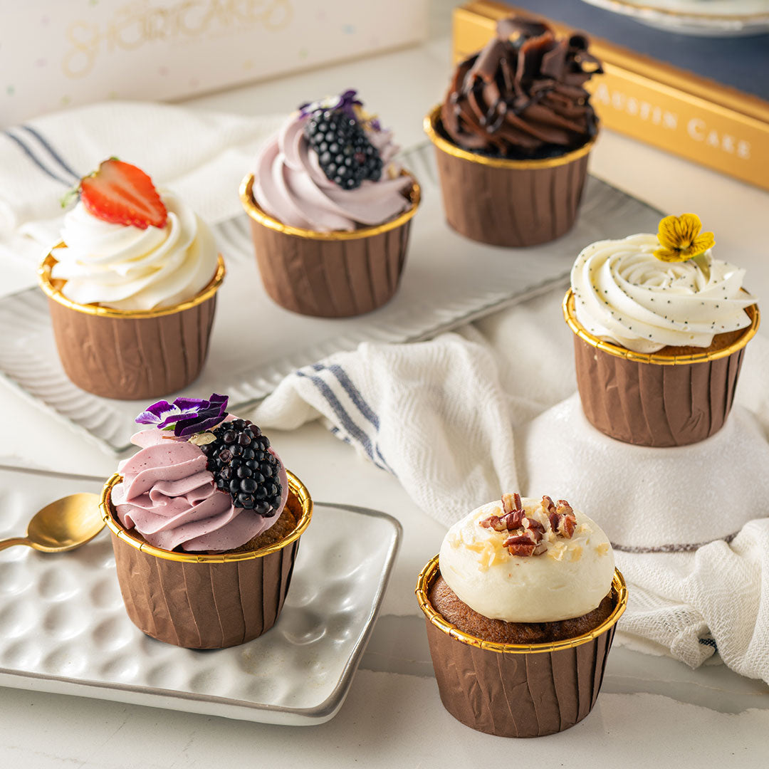 6 pcs PREMIUM Assorted Cupcake Box