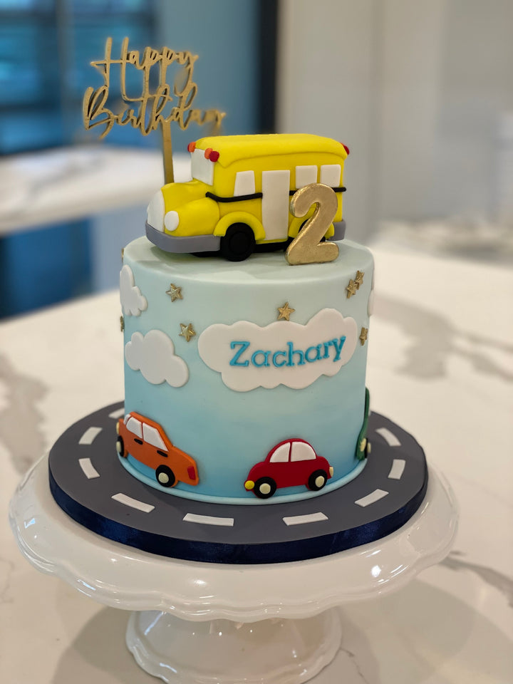 Yellow Bus and Little Cars