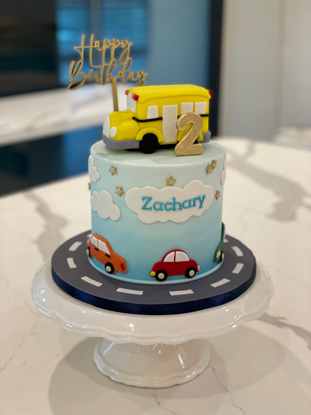 Yellow Bus and Little Cars