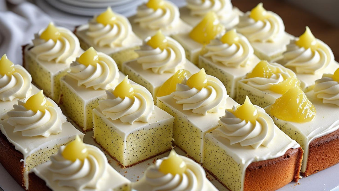 9" Square Lemon Poppyseed Cake Bites (36 pcs)