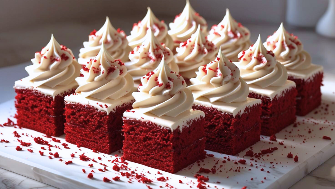 9" Square Red Velvet Cake Bites (36 pcs)