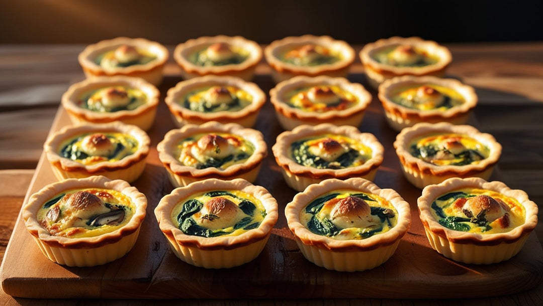 12 mini Spinach & Mushroom Quiches