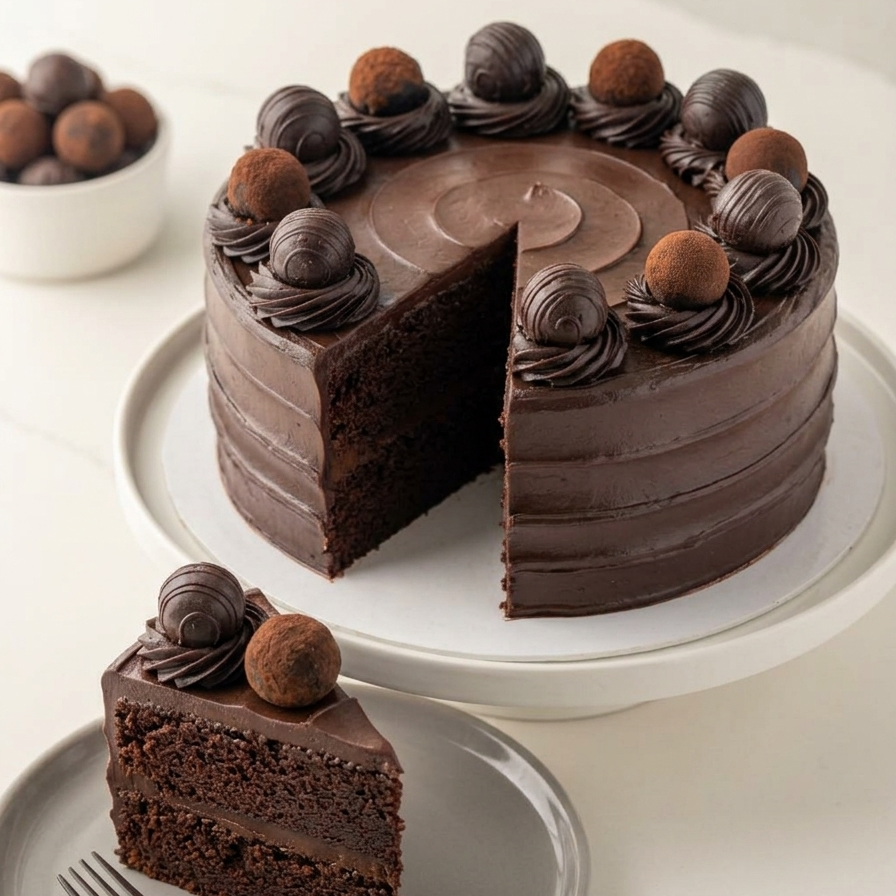 9" Belgian Chocolate Truffle Cake