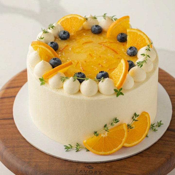 9" Orange Cake with Cream Cheese Frosting