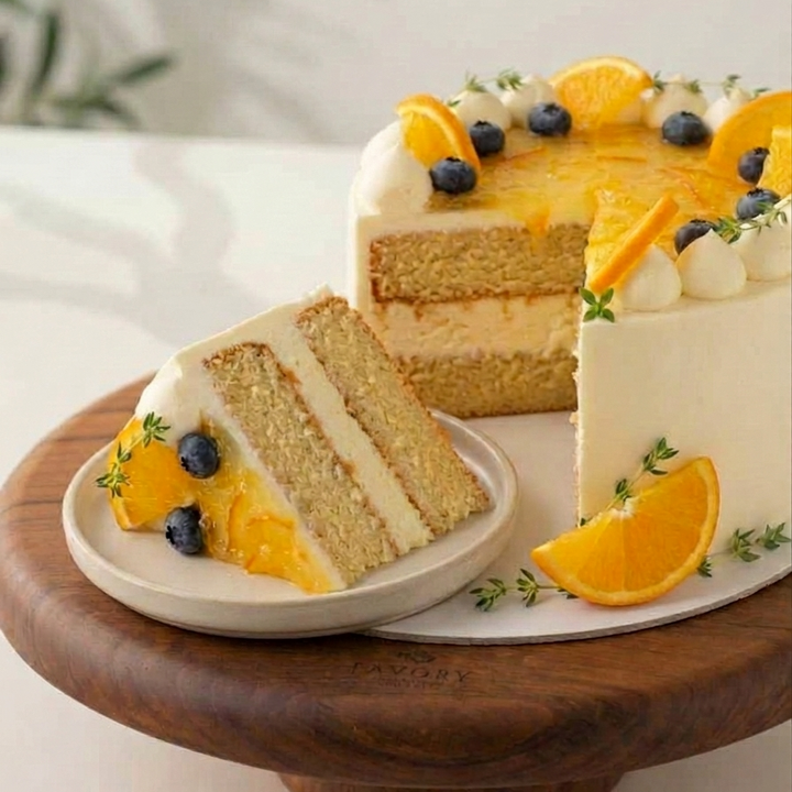 9" Orange Cake with Cream Cheese Frosting