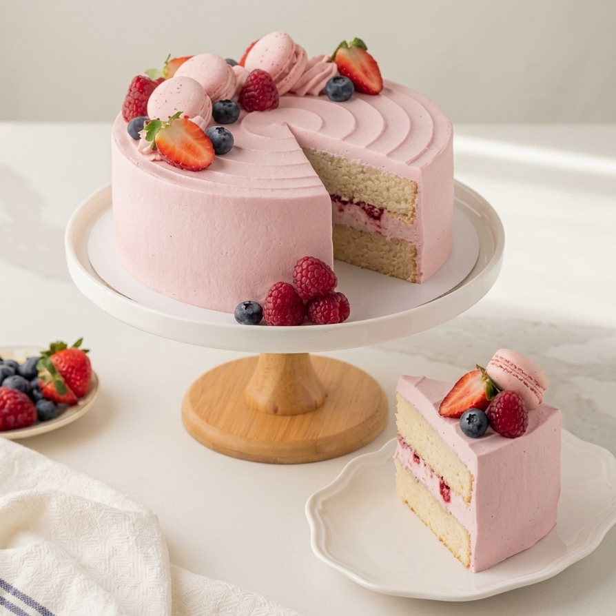 9" Vanilla Raspberry Cake