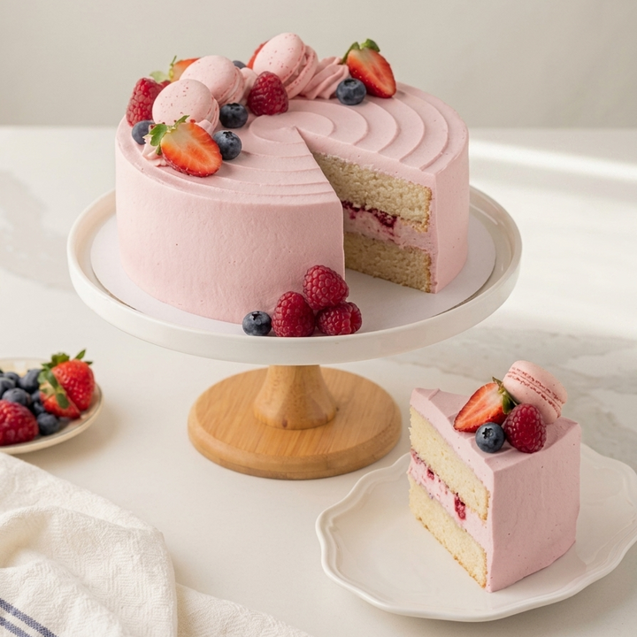 9" Vanilla Raspberry Cake