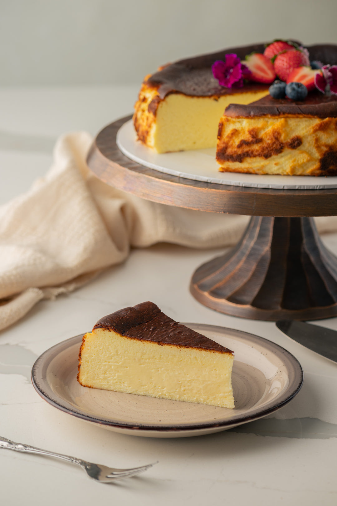 Burnt Basque Cheesecake Slice