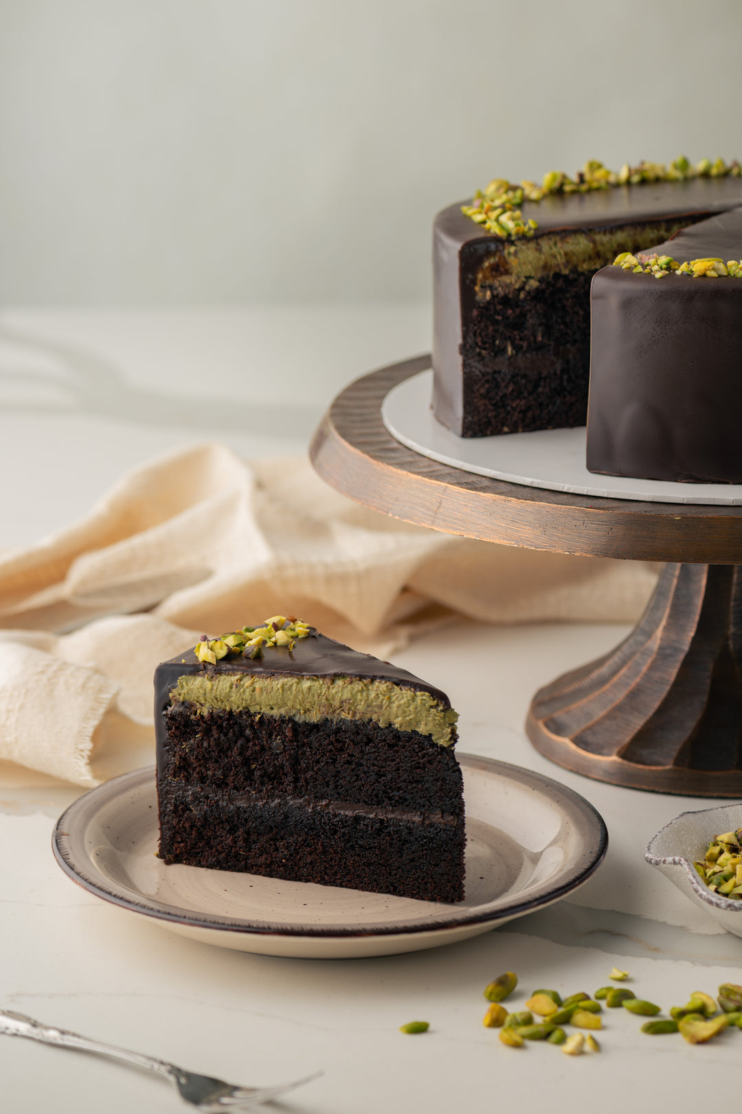 Dubai Chocolate Pistachio Kunafa Slice