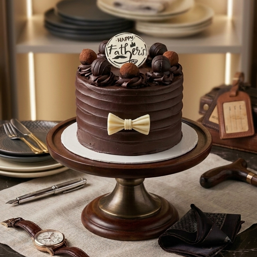 Father's Day Belgian Chocolate Truffle Cake