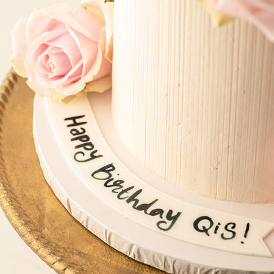 Calligraphy on a Fondant Sash