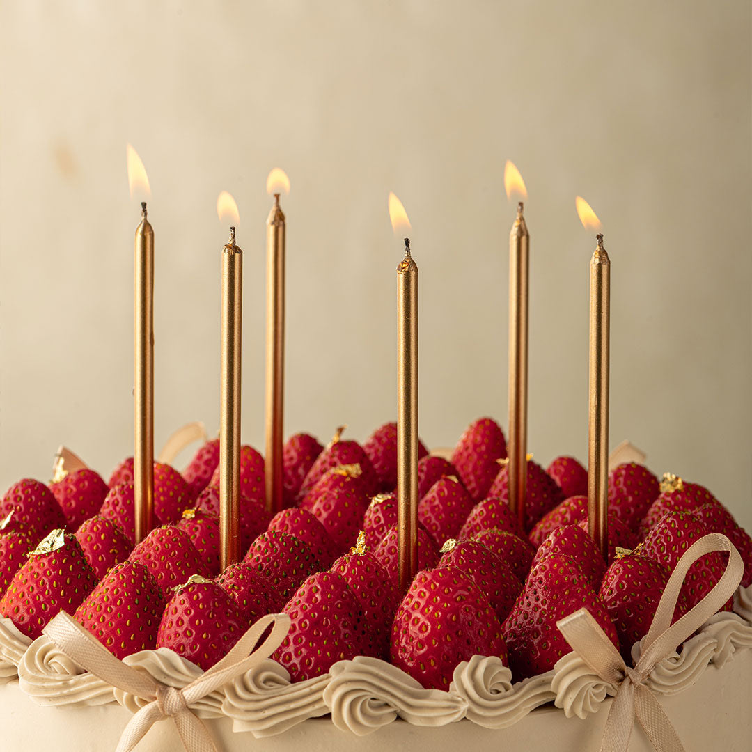 Gold Metallic Candles (6pcs)