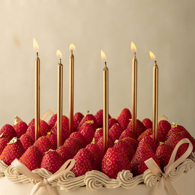 Gold Metallic Candles (6pcs)