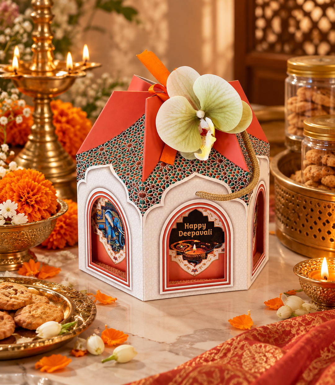 Diwali Pavilion Cookie Box