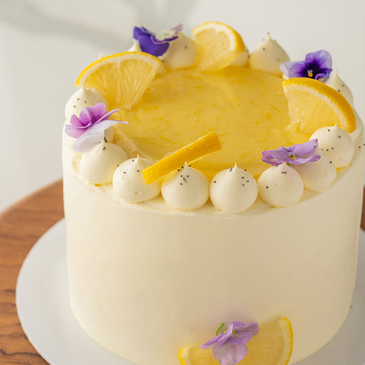 9" Lemon Poppyseed Cake with Cream Cheese Frosting