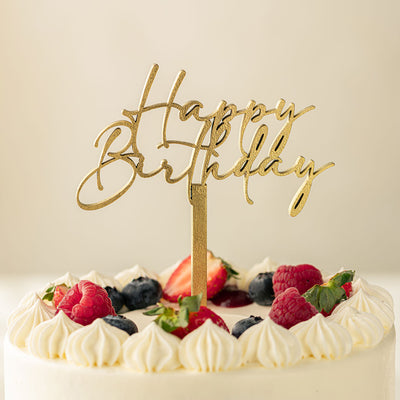 Happy Birthday Topper - Gold