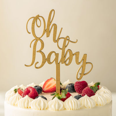 Oh Baby Topper - Gold