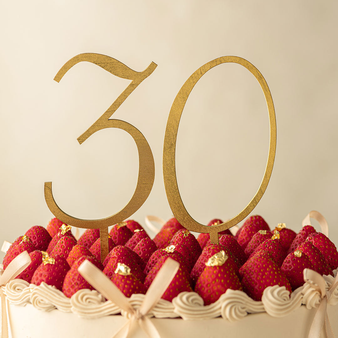 "30" Cake Topper - Gold