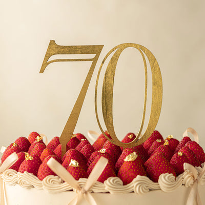"70" Cake Topper - Gold