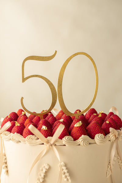 "50" Cake Topper - Gold