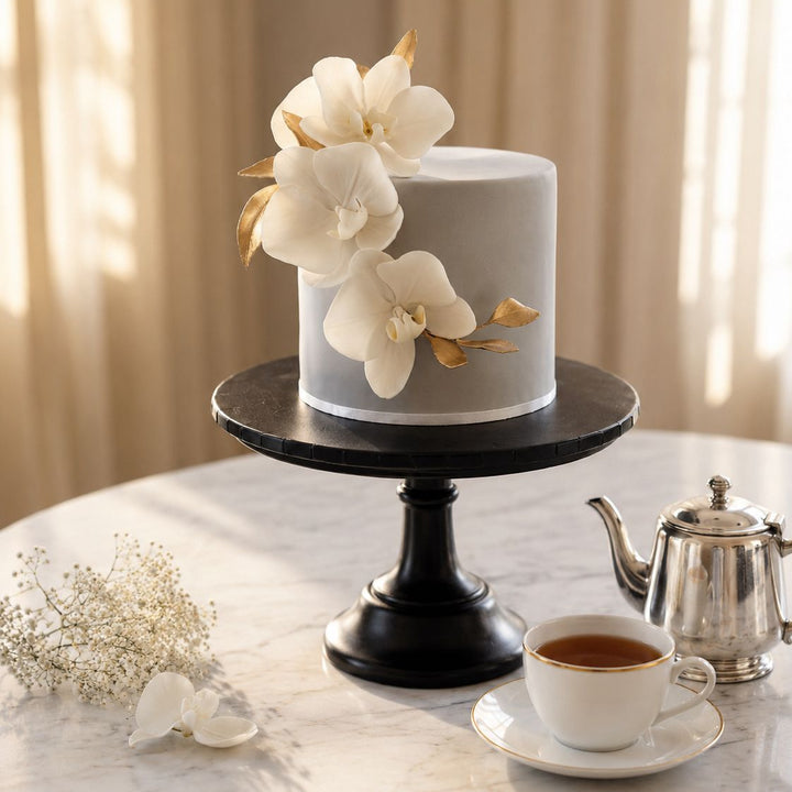 Grey and White Orchids