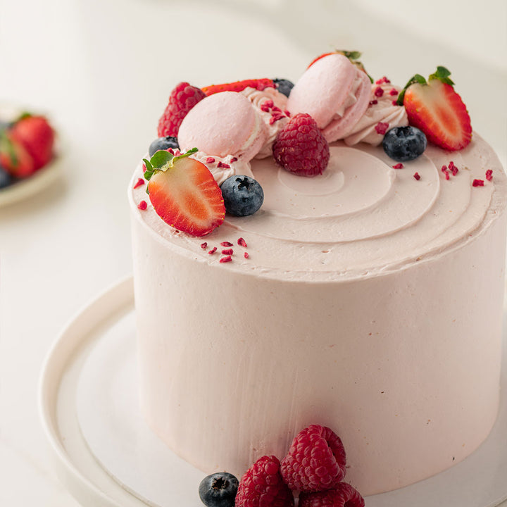 Vanilla Raspberry Cake