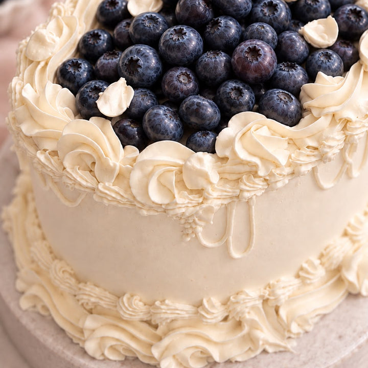 Blueberry Lemon & Elderflower Oval Cake